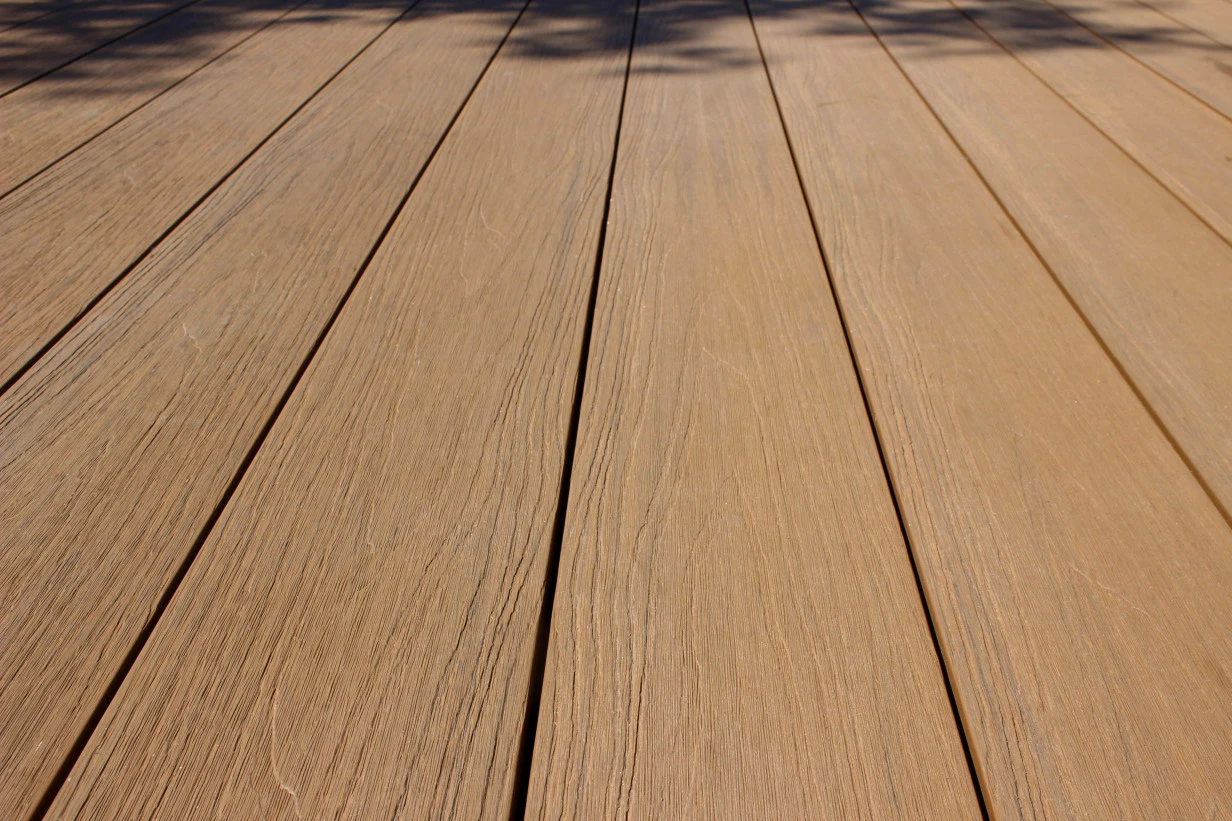 Composiet Vlonderplank 2.3 x 13.8 cm (23 x 138 mm) Teak - Lengte 300 cm - Afbeelding 3